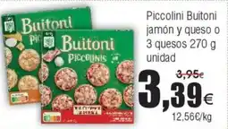 FROIZ Piccolini Buitoni jamón y queso o 3 quesos oferta