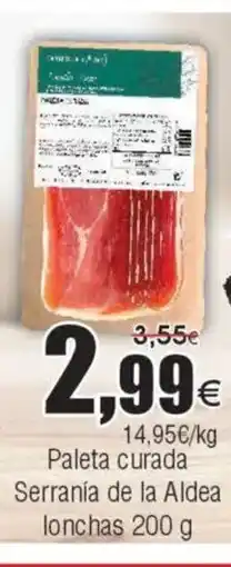 FROIZ Paleta curada Serranía de la Aldea oferta