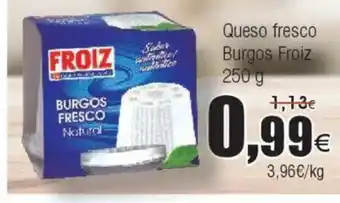 FROIZ FROIZ Queso fresco Burgos oferta