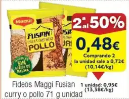 FROIZ Fideos Maggi Fusian curry o pollo oferta