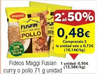 FROIZ Fideos Maggi Fusian curry o pollo oferta