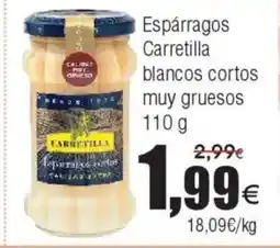 FROIZ Espárragos Carretilla blancos cortos muy gruesos oferta