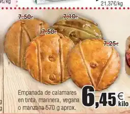 FROIZ Empanada de calamares en tinta, marinera, vegana o manzana oferta
