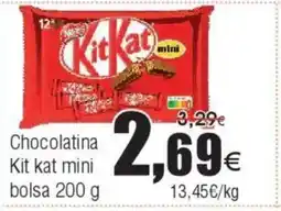 FROIZ Chocolatina Kit kat mini bolsa oferta