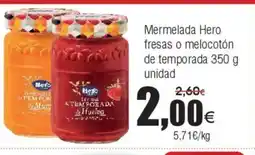 FROIZ Mermelada Hero fresas o melocotón de temporada oferta