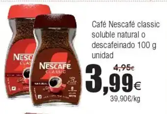 FROIZ Café Nescafé classic soluble natural o descafeinado oferta