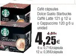 FROIZ STARBUCKS Café cápsulas Dolce Gusto oferta