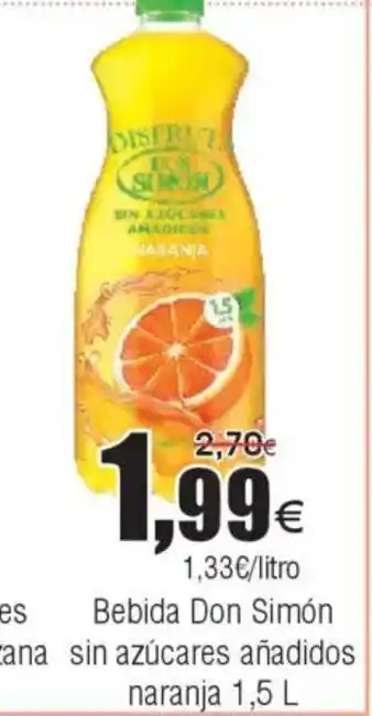 FROIZ Bebida Don Simón sin azúcares añadidos piña o mango y manzana oferta