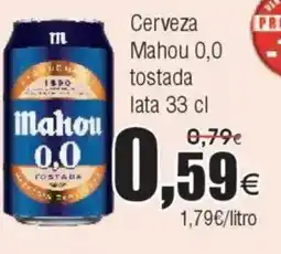 FROIZ Cerveza Mahou 0,0 tostada lata oferta