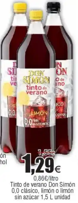 FROIZ DOn SIMON Tinto de verano 0,0 clásico, limón o limon sin azúcar oferta