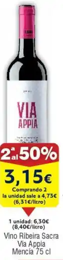 FROIZ VIA APPIA Vino Ribeira Sacra Mencía oferta
