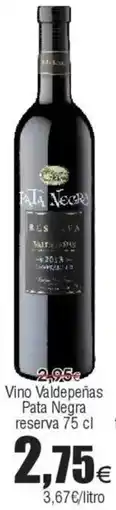 FROIZ PATA NEGRA Vino Valdepeñas reserva oferta