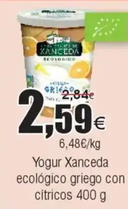 FROIZ Yogur Xanceda ecológico griego con cítricos oferta