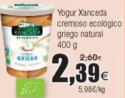 FROIZ Yogur Xanceda cremoso ecológico griego natural oferta