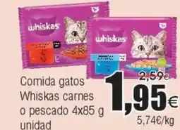 FROIZ WHISKAS Comida gatos carnes o pescado oferta