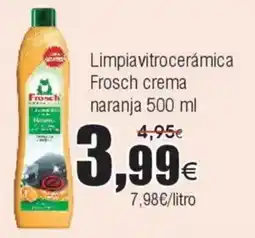 FROIZ FROSCH Limpiavitrocerámica crema naranja oferta