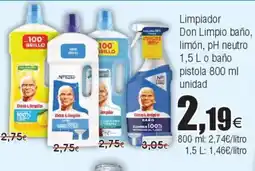 FROIZ Don Limpio baño, limón, pH neutro o baño pistola oferta