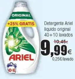 FROIZ ARIEL Detergente líquido original 40+10 lavados oferta