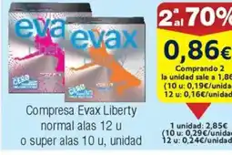 FROIZ EVAX Compresa Liberty normal alas 12 u o super alas 10 u oferta