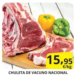 Supermercados MAS Chuleta de vacuno nacional oferta