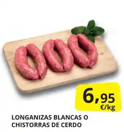 Supermercados MAS Longanizas blancas o chistorras de cerdo oferta