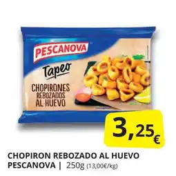 Supermercados MAS PESCANOVA Chopiron rebozado al huevo oferta