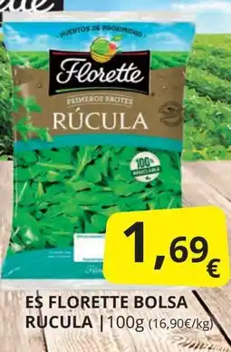 Supermercados MAS FLORETTE Es bolsa rucula oferta