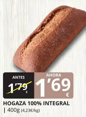 Supermercados MAS Hogaza 100% integral oferta