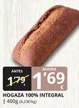 Supermercados MAS Hogaza 100% integral oferta