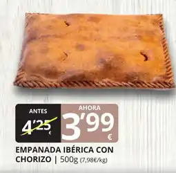 Supermercados MAS Empanada ibérica con chorizo oferta