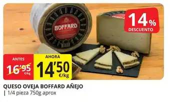 Supermercados MAS Queso oveja boffard añejo oferta