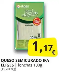 Supermercados MAS IFA ELIGES Queso semicurado oferta