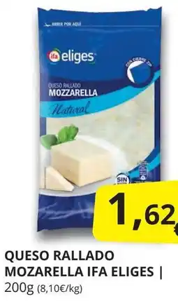 Supermercados MAS IFA ELIGES Queso rallado mozarella oferta