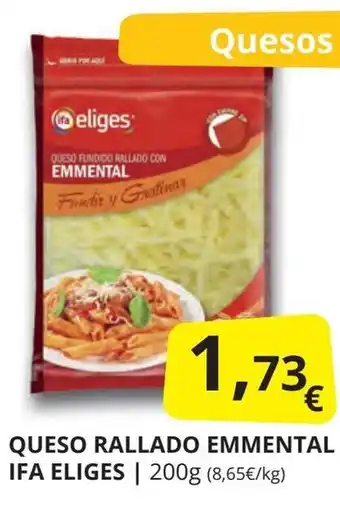 Supermercados MAS IFA ELIGES Queso rallado emmental oferta
