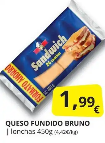 Supermercados MAS Queso fundido bruno oferta