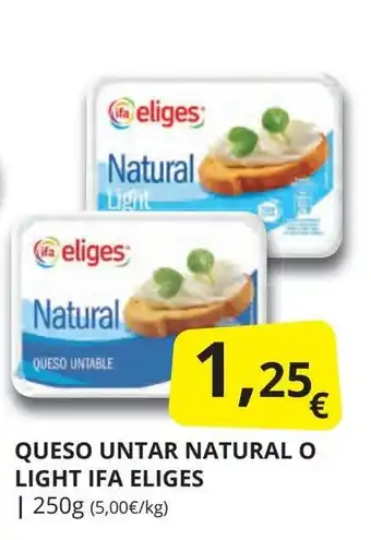 Supermercados MAS IFA ELIGES Queso untar natural o light oferta