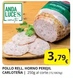 Supermercados MAS Pollo rell. horno perejil carloteña oferta