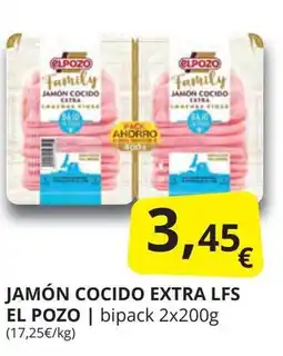 Supermercados MAS EL POZO Jamón cocido extra lfs oferta