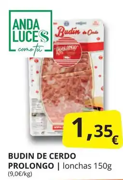 Supermercados MAS PROLONGO Budin de cerdo oferta
