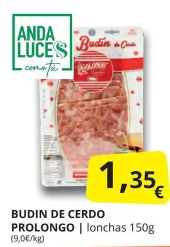 Supermercados MAS PROLONGO Budin de cerdo oferta