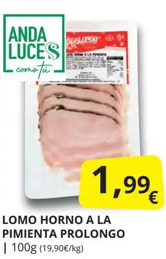Supermercados MAS PROLONGO Lomo horno a la pimienta oferta