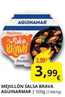 Supermercados MAS AGUINARMAR Mejiillón salsa brava oferta