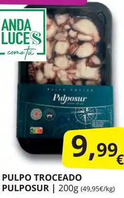Supermercados MAS PULPOSUR Pulpo troceado oferta