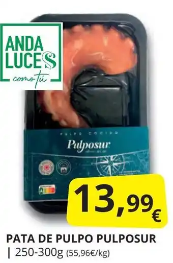 Supermercados MAS PULPOSUR Pata de pulpo oferta
