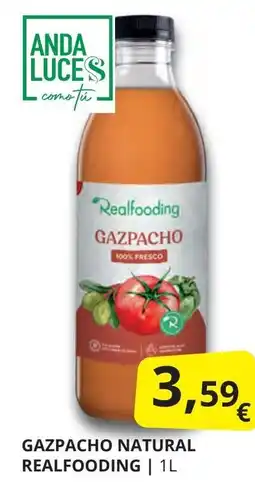 Supermercados MAS REALFOODING Gazpacho natural oferta