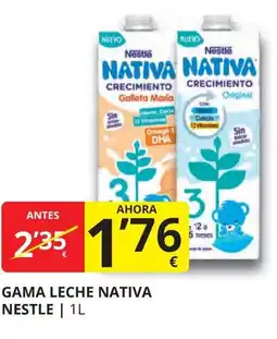 Supermercados MAS NESTLE Gama leche nativa oferta