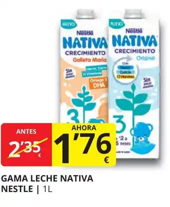 Supermercados MAS NESTLE Gama leche nativa oferta