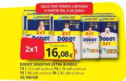 Supermercados MAS DODOT Sensitive extra bundle oferta