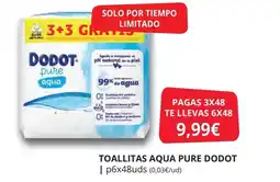 Supermercados MAS DODOT Toallitas aqua pure oferta