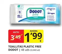 Supermercados MAS DODOT Toallitas plastic free oferta